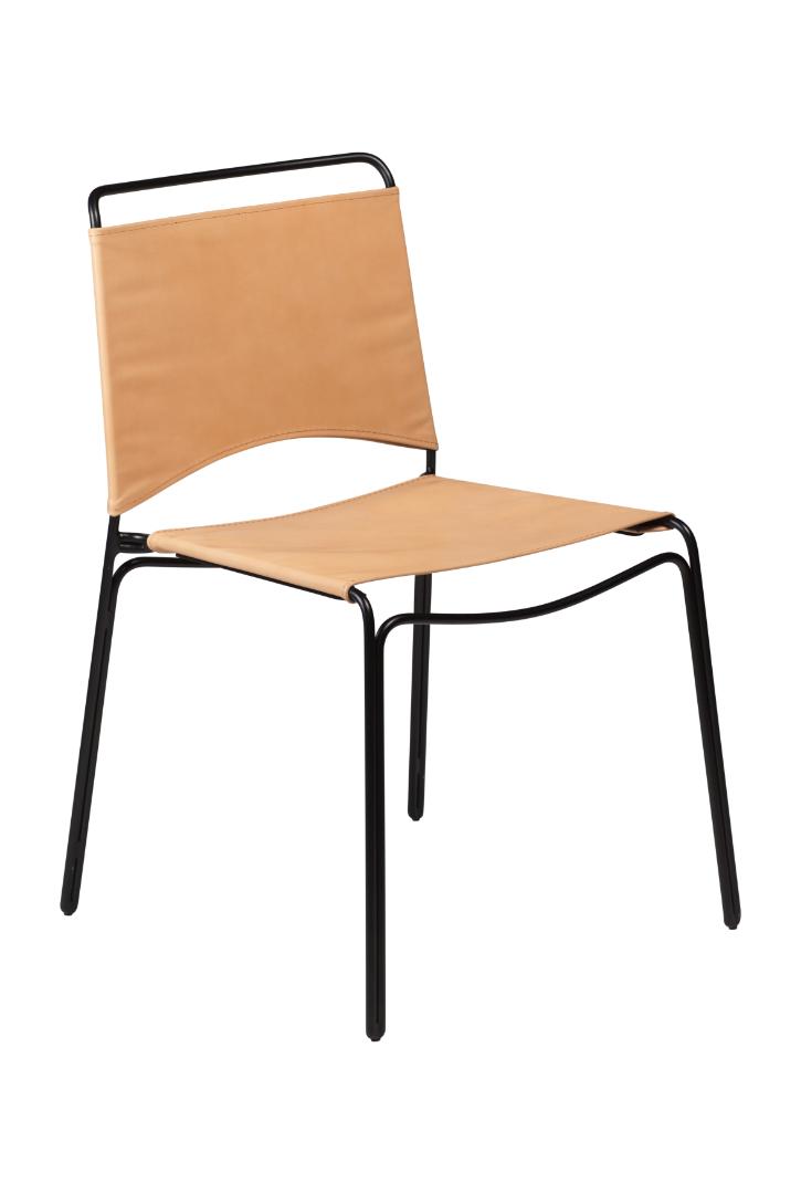 Paz Dan-Form spisestuestol ægte læder natur