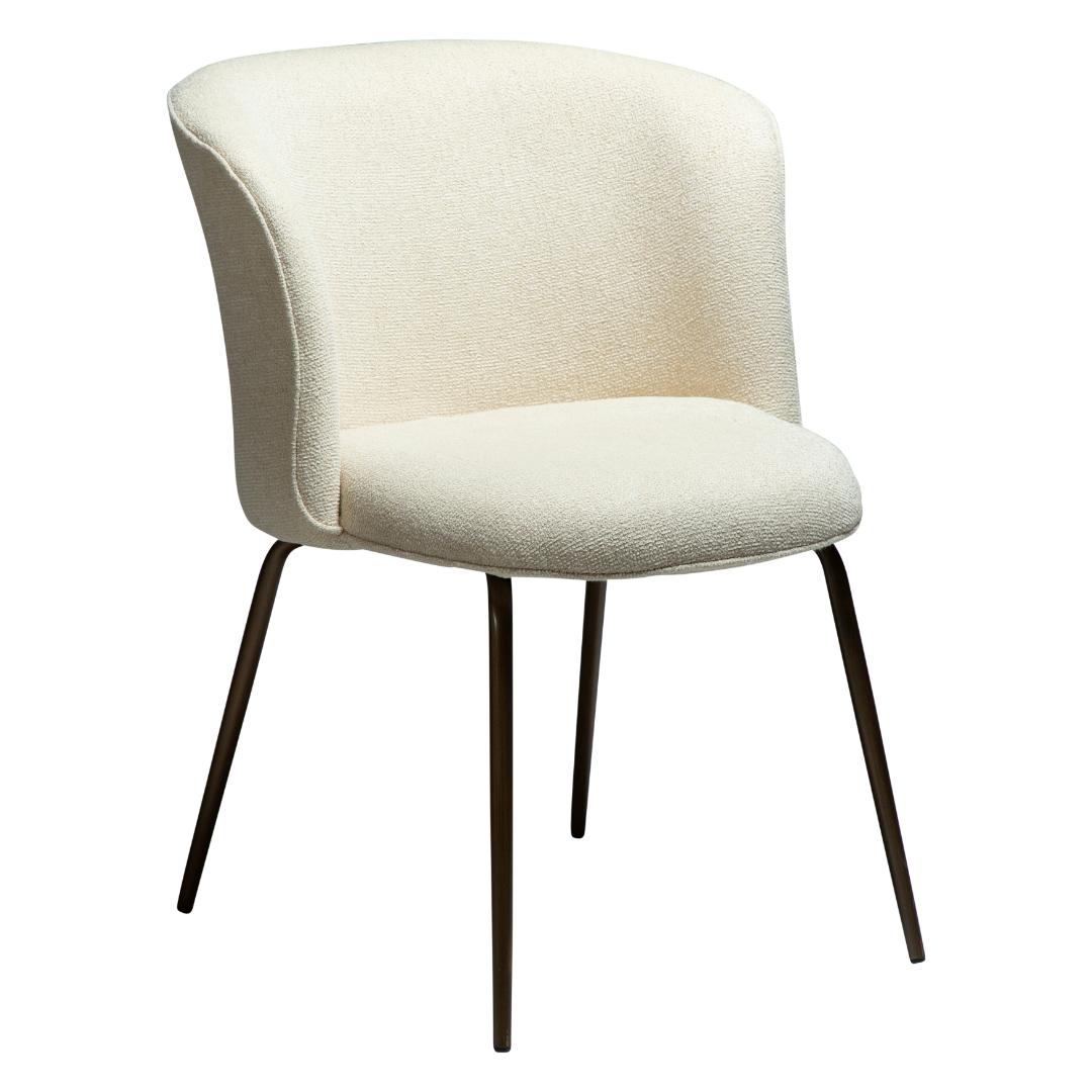 Bliss Dan-Form spisestuestol bouclé offwhite billede