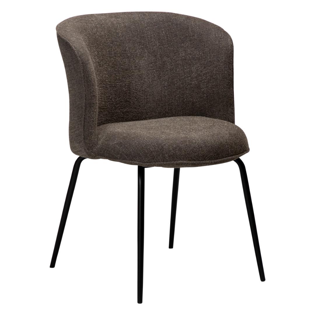 Bliss Dan-Form spisestuestol bouclé brun billede