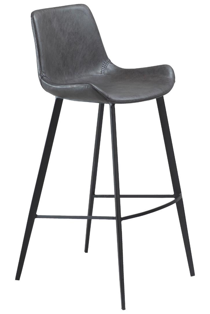 Hype Dan-Form barstol PU kunstlæder grålig billede