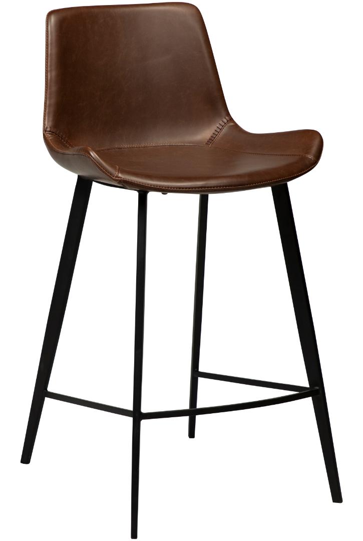 Hype Dan-Form counter stol PU kunstlæder mørkebrun billede