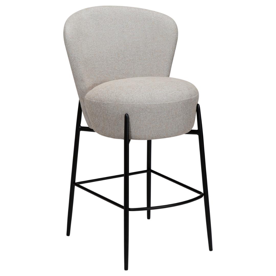 Orbit Dan-Form counter stol bouclé lysegrå