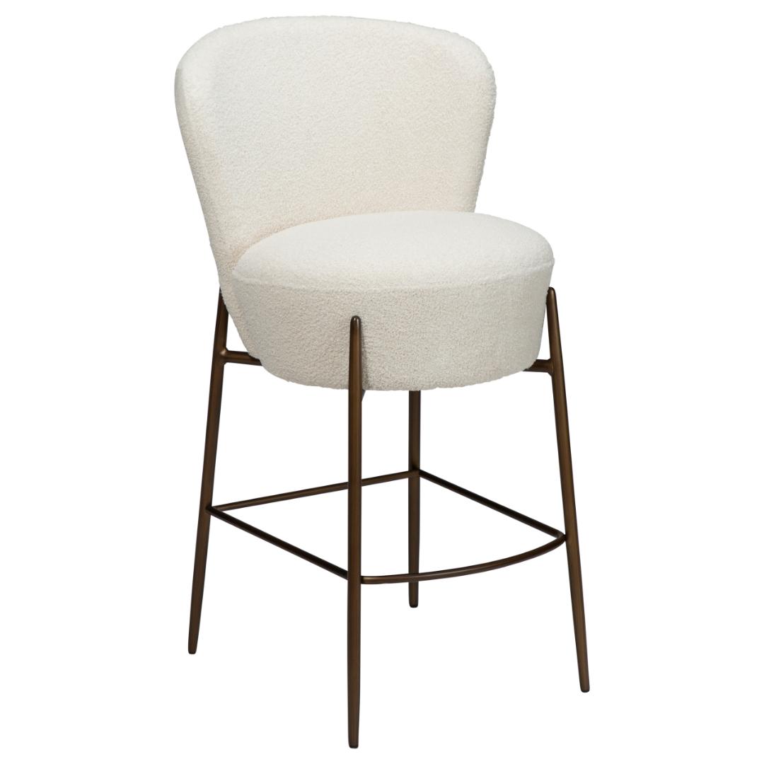 Orbit Dan-Form counter stol bouclé hvid