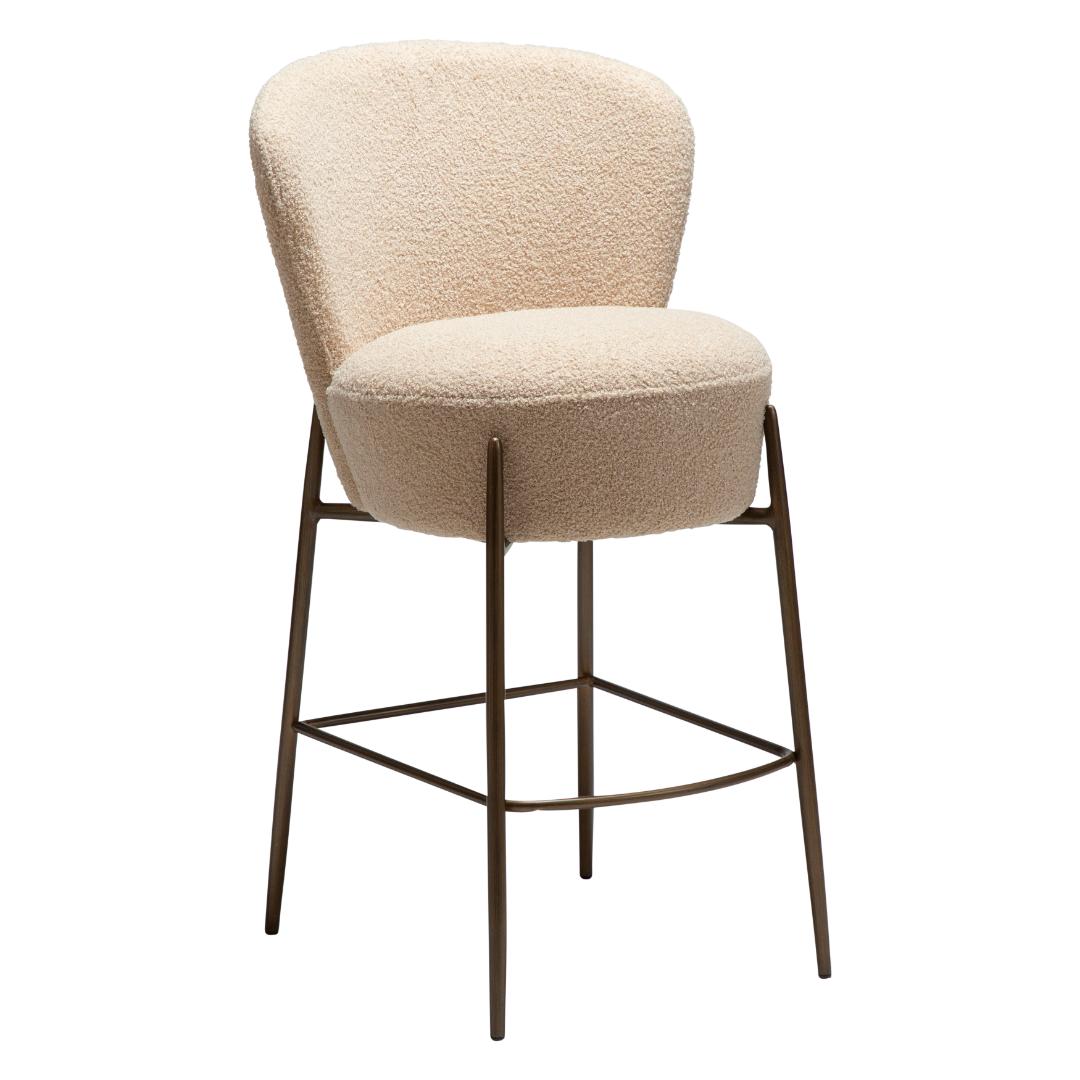Orbit Dan-Form counter stol bouclé offwhite billede