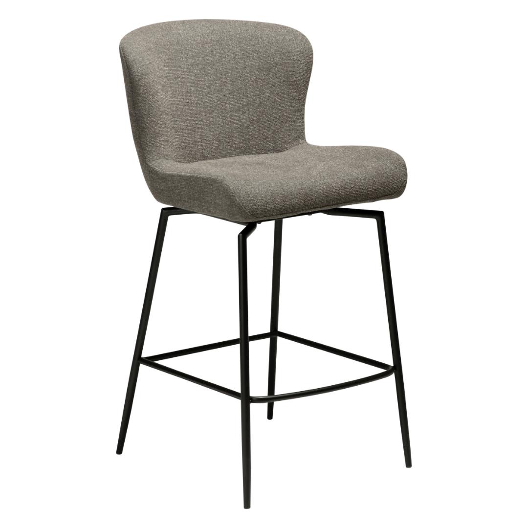 Glory Dan-Form counter stol drejefod bouclé lysebrun