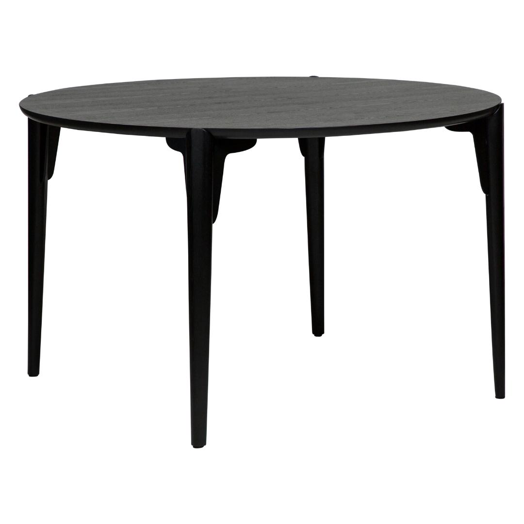 DANFORM Paragon spisebord, rund - sortbejdset askefinér og sortbejdset asketræ (Ø122)