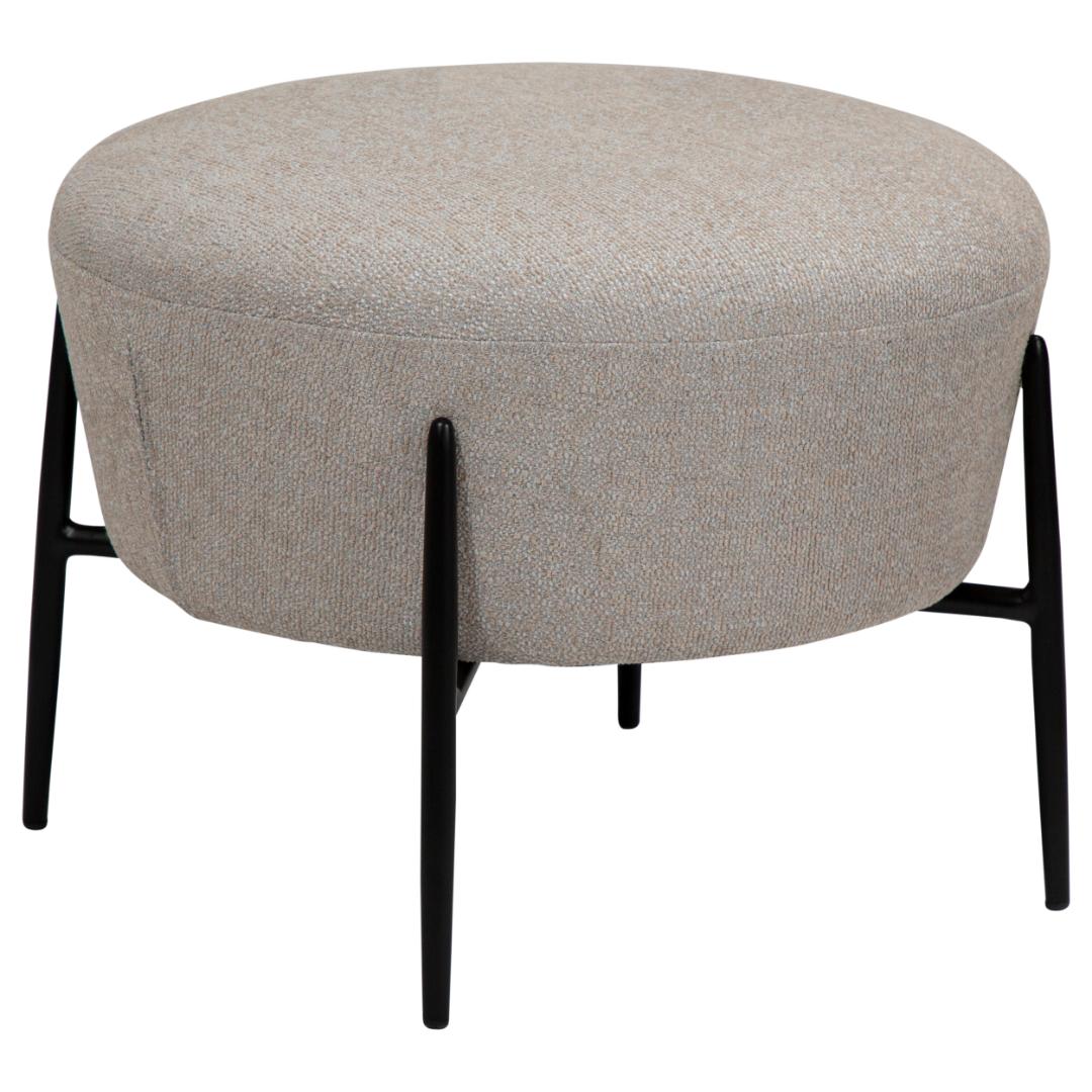 Orbit Dan-Form puf bouclé lysegrå