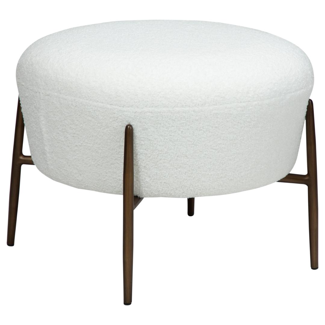 Orbit Dan-Form puf bouclé hvid billede