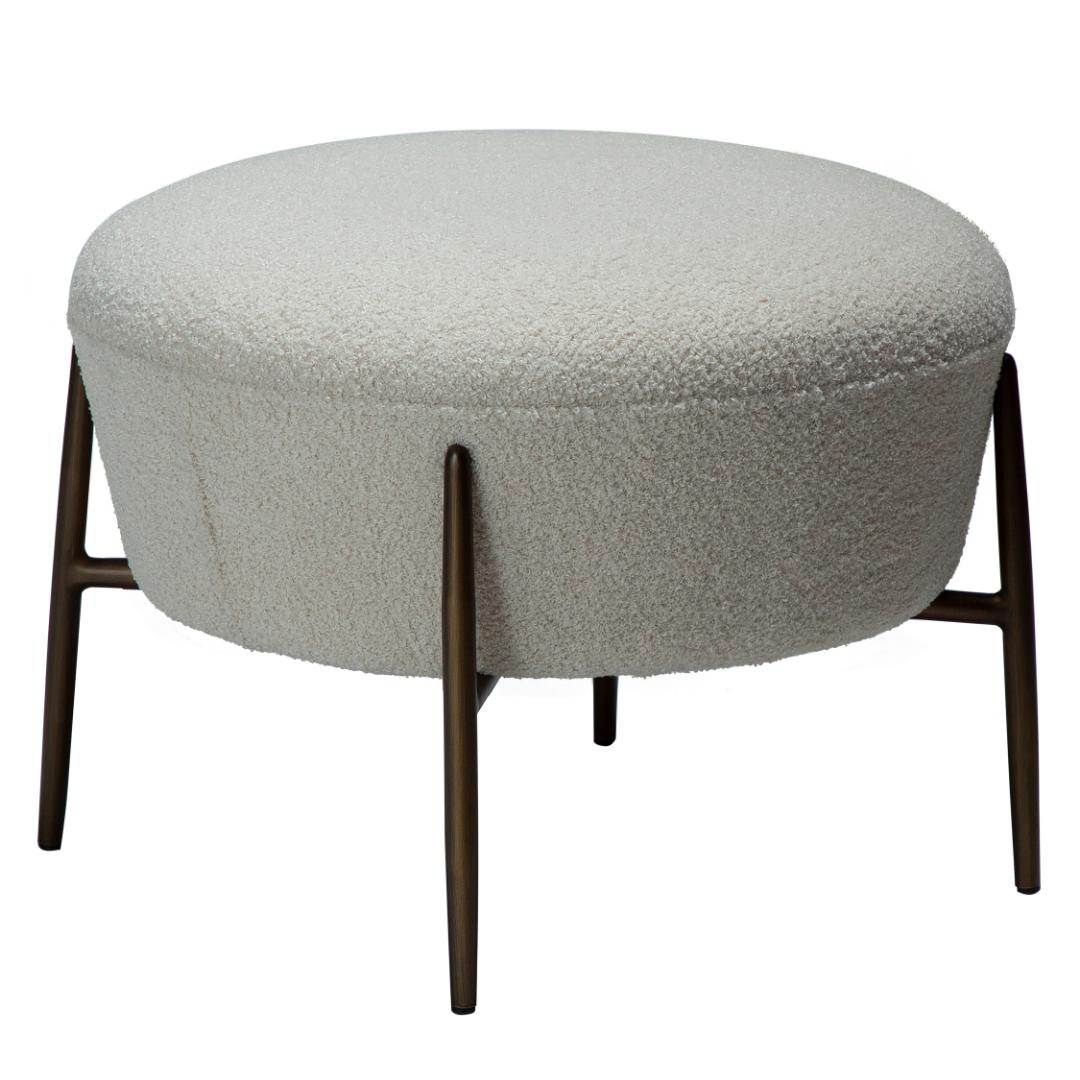 Orbit Dan-Form puf bouclé hvid