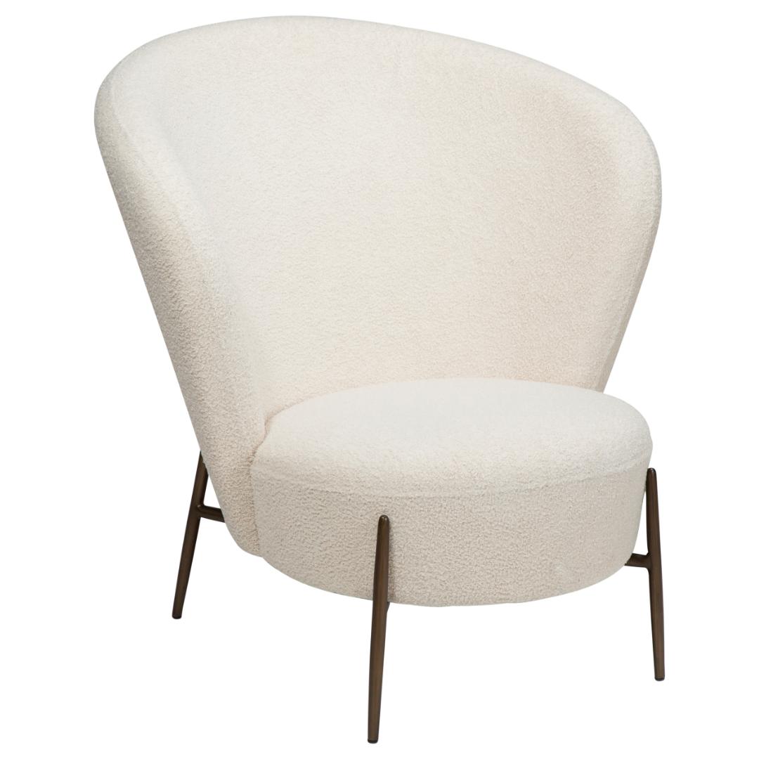 Orbit Dan-Form lænestol bouclé hvid billede