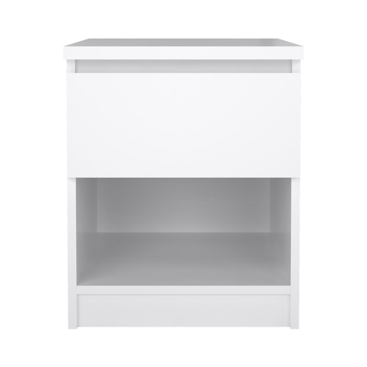 Nada natbord 1 skuffe og 1 hylde hvid højglans