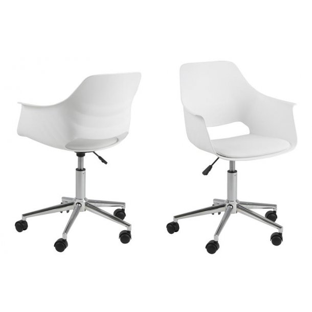 Ram kontorstol i hvid og chrome. Fri fragt! 1 2 dage levering! Ram kontorstol i hvid og chrome. Fri fragt! 1 2 dage levering!